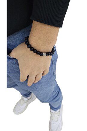 Erkek Siyah Sade Bileklik