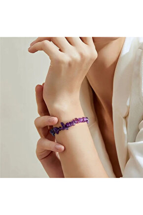 AMETİST KIRIKTAŞ BİLEKLİK