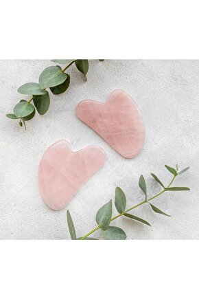 Pembe Kuvars Guasha Yüz Masaj Aleti