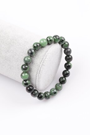 Anyolit Doğal Taş Bileklik 8 Mm Küre Kesim
