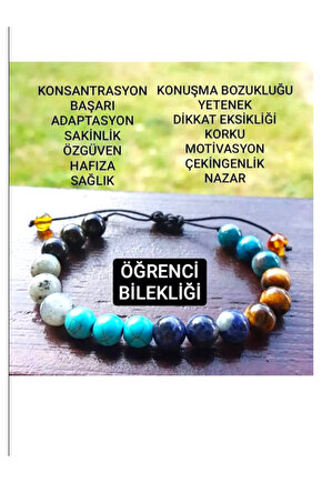 DOĞAL TAŞ BAŞARI BİLEKLİK (SERTİFİKALI)