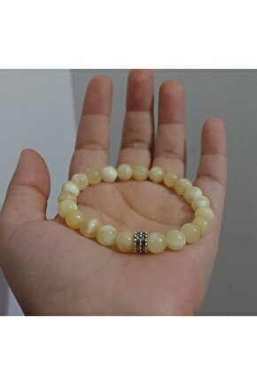 KALSİT DOĞAL TAŞ BİLEKLİK 8MM