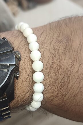 Shell Taşu Natural Doğaltaş 8 mm Bileklik