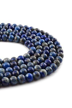 Lapis Lazuli Doğal Taş Parlak Küre Kesim 6mm Dizi [Ab+]