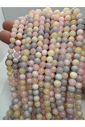 DİZİ DOĞALTAŞ 8MM MORGANİT 1 DİZİ