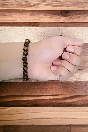 Kaplan Gözü Bileklik - Orijinal Doğal Taş - Gerçek Kaplan Gözü Bileklik