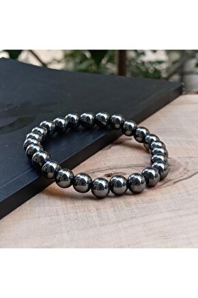 Hematit Doğal Taş 8 Mm Bileklik (stres Bilekliği)