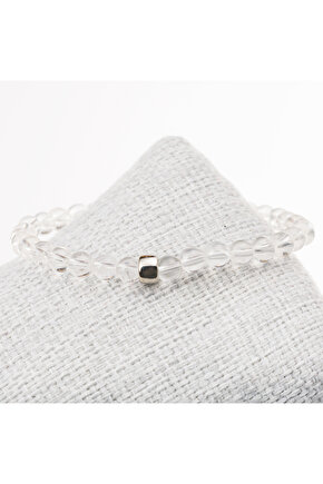 Kristal Kuvars Taşı Bileklik-6 mm