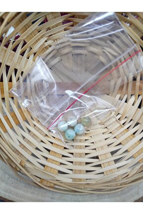 5 Adet Amazonit Doğal Taş Boncuk (8 MM)