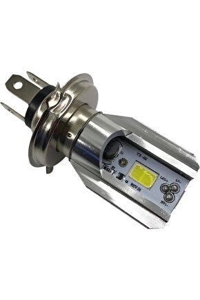 H4 Ba20d Dc 12v 6500k Cob Led Motosiklet Beyaz Işık Far Ampul