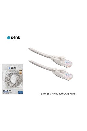 Sl-cat630 30 Mt Utp Cat6 Patch Kablo Grı