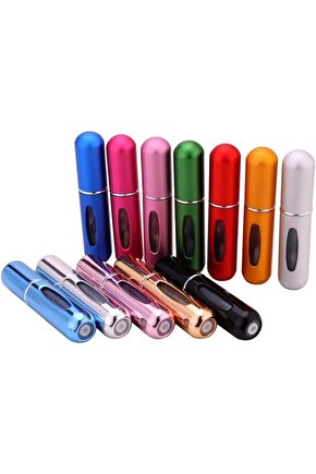 Monte Lua 4 Adet Pratik Doldurulabilir Mini Cep Parfüm Şişesi Alüminyum (5ML), Yedek Cep Parfüm Şişe