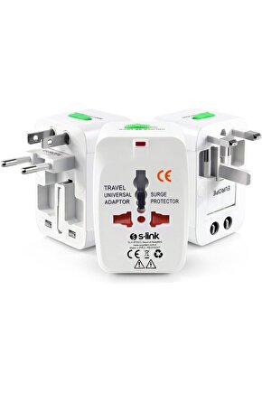 htcx SLX-WTA03 Beyaz Universal Seyahat Adaptoru LifeModax 1005813