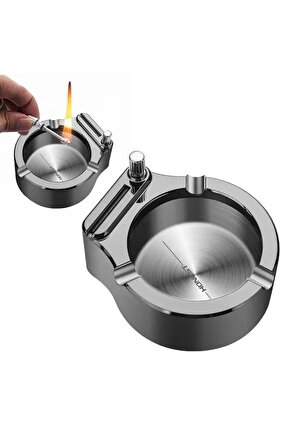 Metal Çakmaklı Küllük Yakıt İle Çalışır