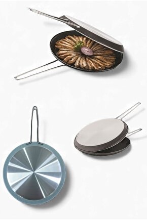 32 cm Çift Taraflı Teflon Balık Tavası – Balık Tavası, Yanmaz Yapışmaz( stoğa göre renk gönderilir)