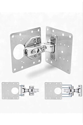 1 ADET Delikli Mobilya Menteşe Onarım Braket Kiti | Dolap Kapak Tamir Plakası, Vida Dahil