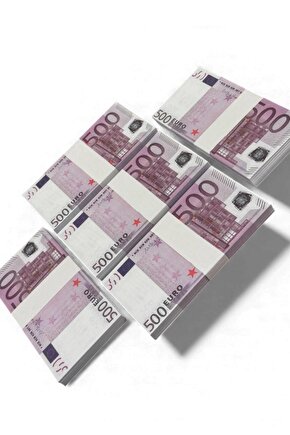 5 Deste 500 € Görünümlü Oyun Parası – Düğün, Kına, Koleksiyon, Mizah, Eğlencelik, Fotoğraf