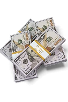 5 Deste 100 Dolar Film Seti & Fotoğraf Çekimi Dekor Parası – 5 Deste 100$ Prop Money (Gerçek Değil)