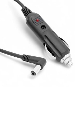 5.5x2.5mm L Uçlu 1.8m Araç Çakmak Girişli Güç Kablosu – Oto Adaptör Kablosu