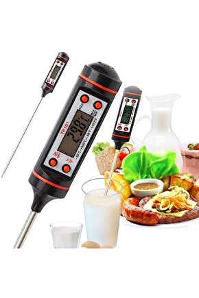 Dijital Gıda Termometresi Sıvı Gıda Et Su Süt Yiyecek Sıcaklık Ölçer Mutfak Gıda Termometresi Ölçüm