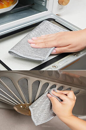 2 Adet Sihirli Inox Paslanmaz Telli Bulaşık Bezi Kir Pas Sökücü Sihirli Temizlik Bezi Ve Süngeri