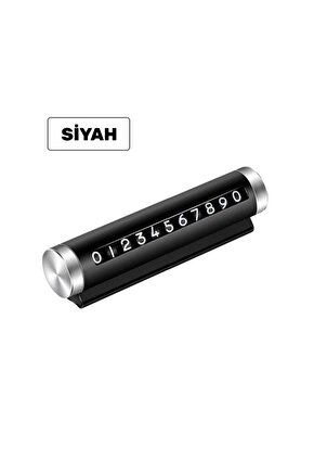 Alüminyum Kasa Çevirmeli Araç Içi Park Telefon Numaratörü ParkTEL Parkmatik Siyah