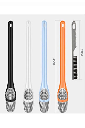 Klozet Detay Temizlik Fırçası Seti 2li Silikon Uçlu Ve Ince Fırçalı