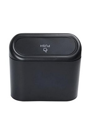 Araç İçi Çöp Kovası Kapaklı Siyah