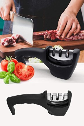 Profesyonel Bıçak Bileyici 3 Açılı Elmas Seramik Tungsten Çelik El Bıçakları Bileme