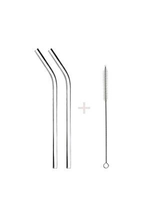 Şeffaf 2 Adet Cam Pipet Temizleme Fırçası