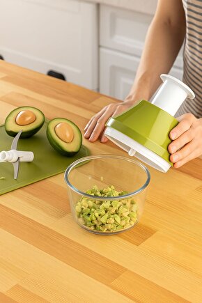 Manuel El Rondosu - Katlanabilir Ayrılabilir Paslanmaz Çelik Bıçaklı Doğrayıcı