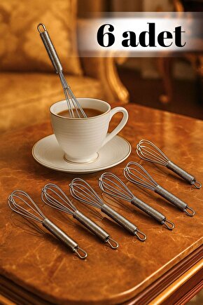 Mini Tel Çırpıcı 6’lı Set – Paslanmaz Çelik, Pratik ve Kompakt Tasarım