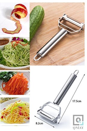 Pratik Paslanmaz Çelik Turbo Jülyen Meyve Sebze Soyucu Kesici Doğrayıcı