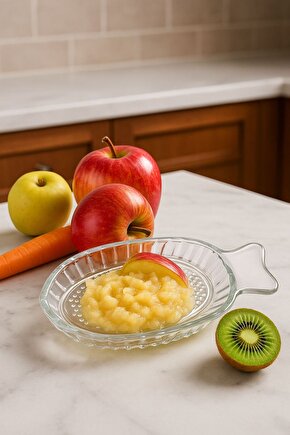 Cam Balık Şekilli Rende – Bebek Maması Meyve Sebze Rendesi
