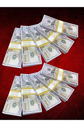 10 Deste 100 Dolar 1.kalite Kuşe Kağıt Geçersiz Şaka Düğün Parası Oyun Parası 10 X 100 Dolar
