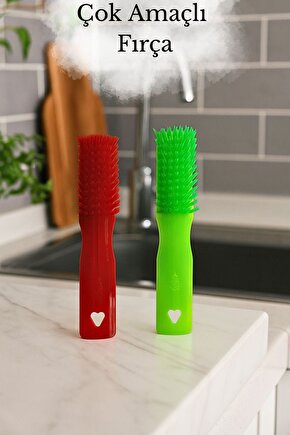 2Lİ Çok Amaçlı Pratik Temizlik Fırçası 2’li Set – Sert Kıllı