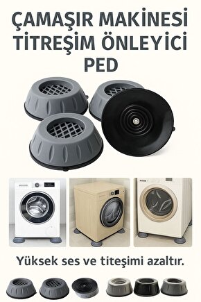 Gri Çamaşır Makinesi Titreşim Engelleyici Stoper 4 Lü Set