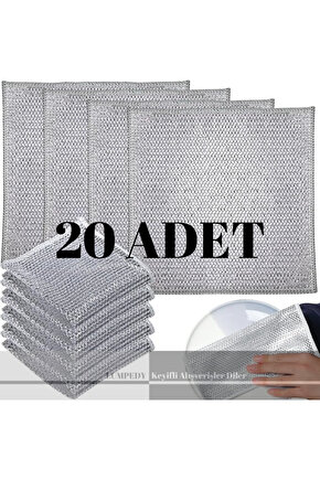 20 Adet Çok Amaçlı Tel Çizmez Bulaşık Bezi