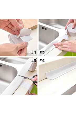 Aveo 1 Adet Su Sızdırmaz Geçirmez Bant Lavabo Küveyt Kenar Bandı Küvet Duş 3,2m X 38mm