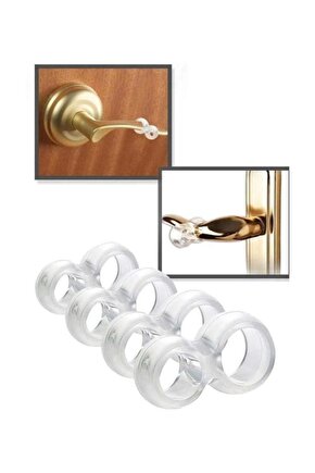 4 Adet Şeffaf Kapı Durdurucu Tutucu Stoperi Kapı Kolu Tamponu