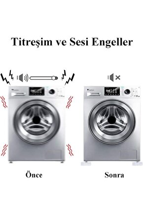 Çamaşır Makinesi Ayağı Titreşim Gürültü Hareket Önleyici Mobilya Yükseltici Ayak