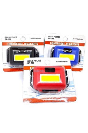 Gp-189 Mavi Pilli Kafa Feneri Parlak Led 3w Kafa Lambası