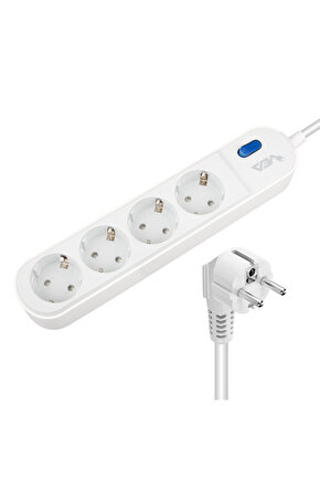 16 Amper 3500 Watt  4Lü Anahtarlı 1.5 Metre Akım Korumalı Grup Priz