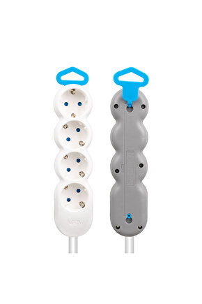 ShopZum VEA VE-2S4N 4LÜ 1.5 METRE KABLOLU GRUP PRİZ