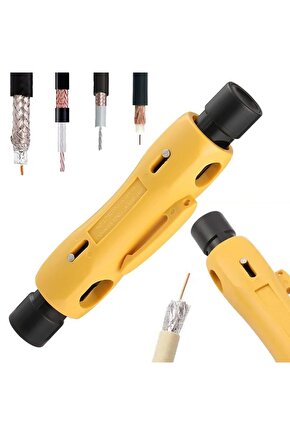 HT-323 RG59-6-7-11 Koaksiyel Ayarlanabilir Kamera Anten Cat Kablo Soyucu