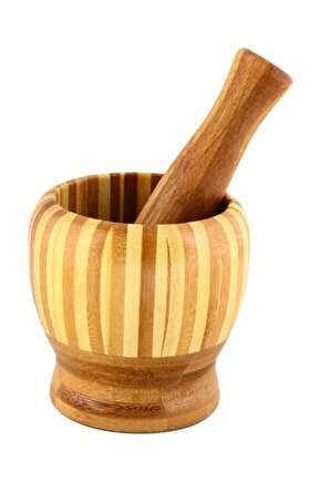 Lüx Bambu Havan Büyük Boy Ahşap Değildir