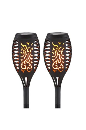 PM-15940 Alevli 12 Ledli Tekli Solar Bahçe Aydınlatma