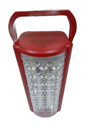 24 Büyük Ledli Kırmızı 80 Saat Yanan Usb Şarjlı Led Işıldak - Telefon Şarj Edebilen