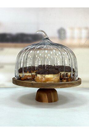 TERRY AKASYA STANDLI CAM KEK FANUSU 31 CM TKEBT TEK RENK