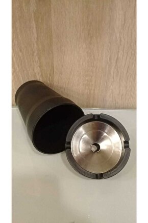 Mat Siyah Koku Hapseden Yanmaz Plastik Iç Kısmı Metal Küllük